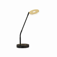 LED-SCHREIBTISCHLEUCHTE Dent 16/60 cm   - Dunkelgelb/Schwarz, Design, Metall (16/60cm) - Fischer & Honsel