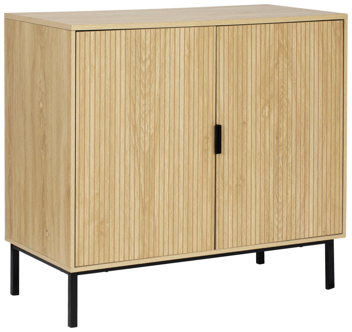 KOMMODE  in 90/82/43 cm  - Schwarz, Natur, Holzwerkstoff/Metall (90/82/43cm) - MID.YOU