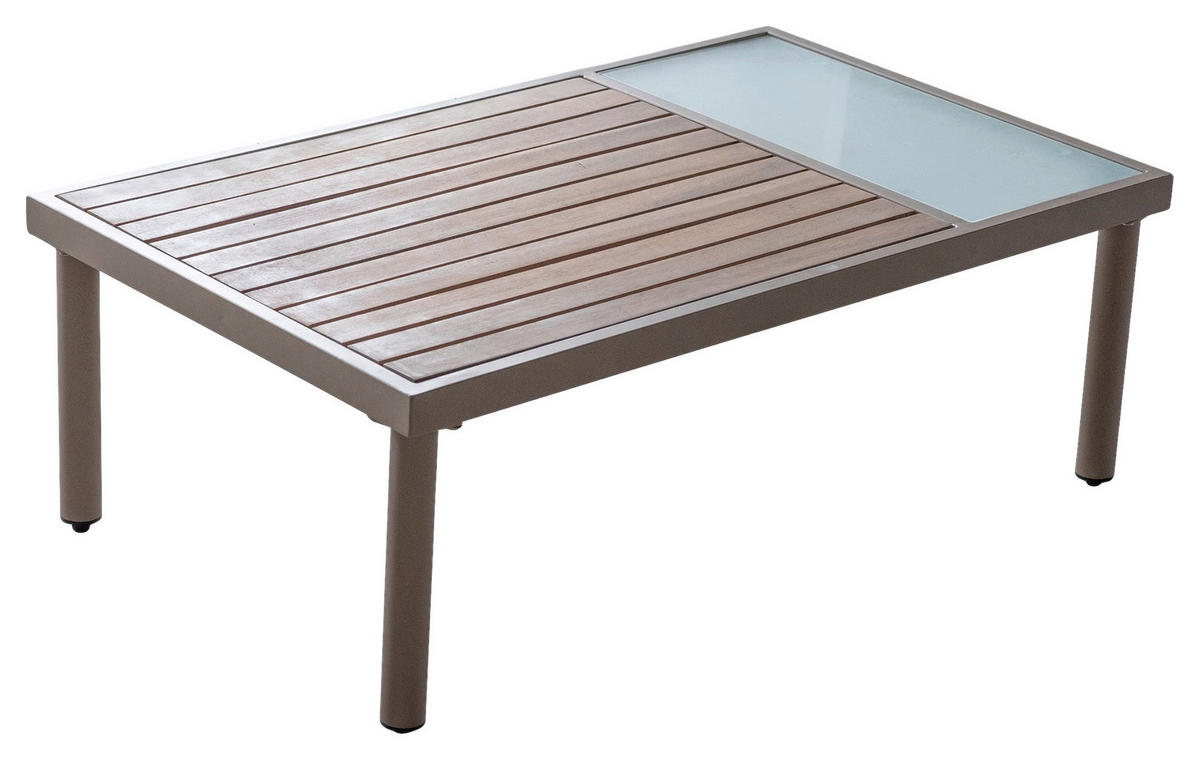 LOUNGEGARNITUR  215/170 cm  Akazie massiv Eisen  - Creme/Akaziefarben, MODERN, Holz/Textil (215/170cm) - Ambia Garden