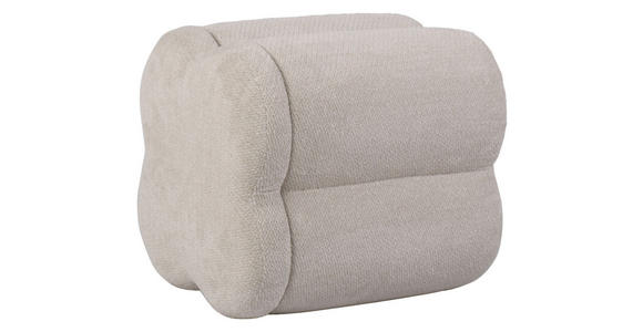 HOCKER in Textil Creme - Creme, Design, Textil (43/46/43cm) - Xora