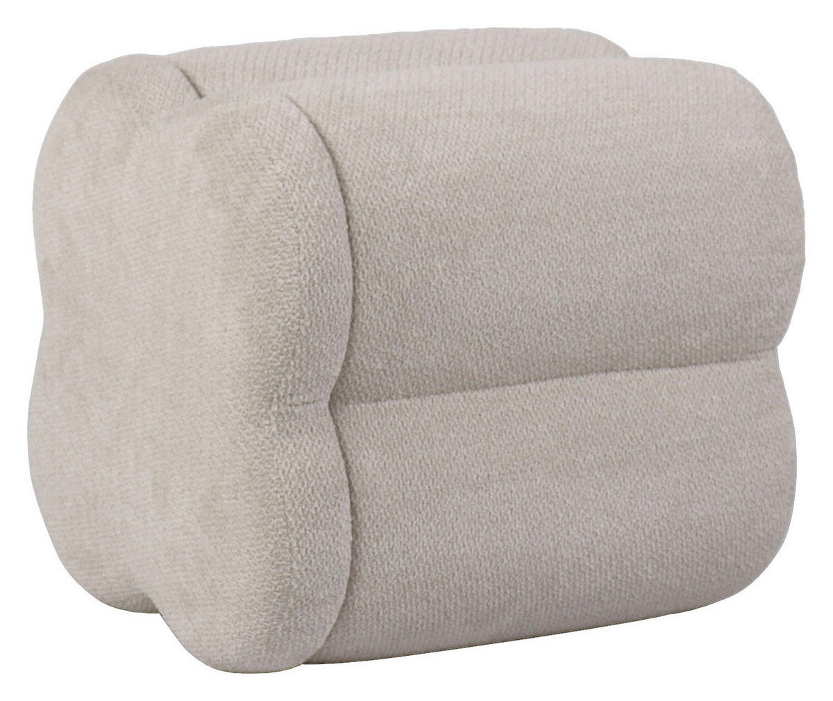HOCKER in Textil Creme  - Creme, Design, Textil (43/46/43cm) - Xora