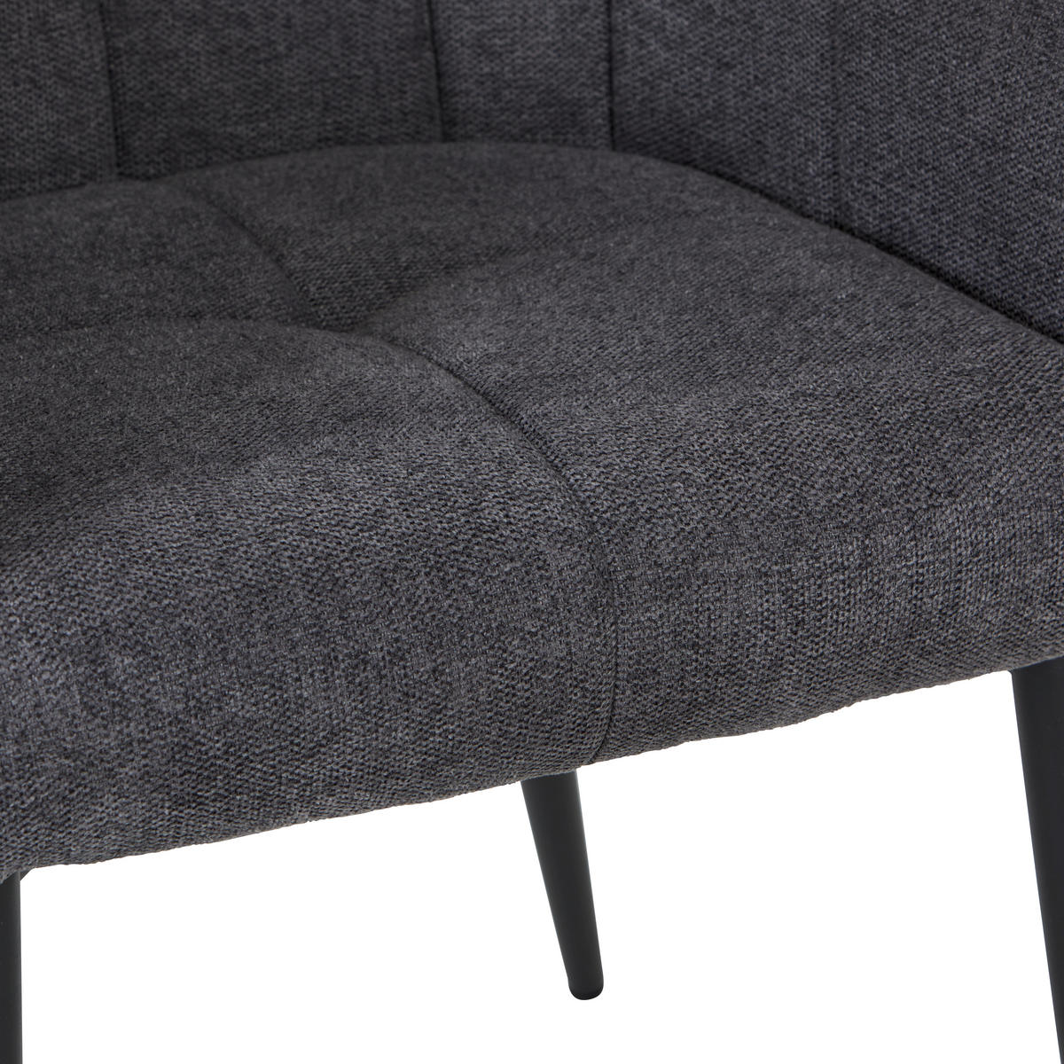 ARMLEHNSTUHL  in Eisen Webstoff  - Schwarz/Grau, MODERN, Holz/Textil (60/61/83cm) - Livetastic