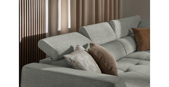ECKSOFA  in Struktur Greige  284/205 cm  - Greige/Schwarz, Design, Kunststoff/Textil (284/205cm) - Xora