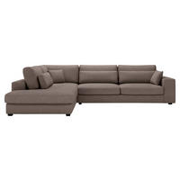 ECKSOFA in Cord Braun  - Schwarz/Braun, Konventionell, Kunststoff/Textil (250/314cm) - Carryhome