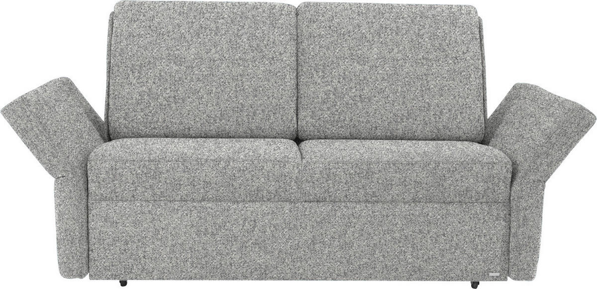 SCHLAFSOFA  in Mikrovelours Naturfarben  - Schwarz/Naturfarben, KONVENTIONELL, Kunststoff/Textil (176/88/91cm) - Sedda
