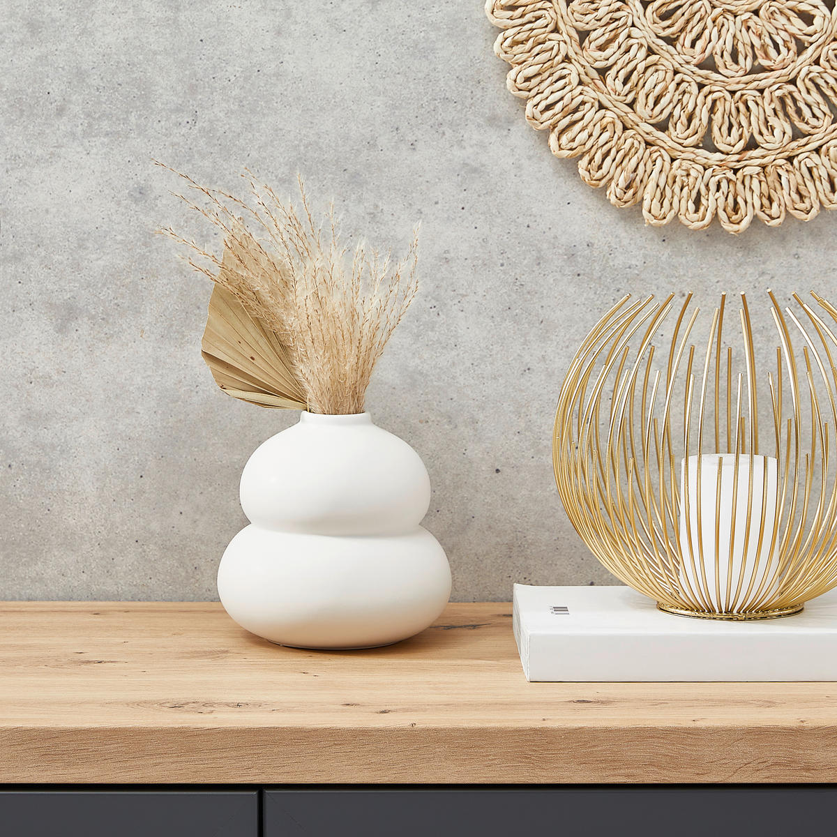 VASE 16 cm  - Weiß, MODERN, Keramik (16/16/16cm) - Novel