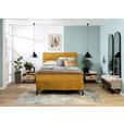 BOXSPRINGBETT 140/200 cm  in Currygelb  - Currygelb/Schwarz, Design, Textil/Metall (140/200cm) - Esposa