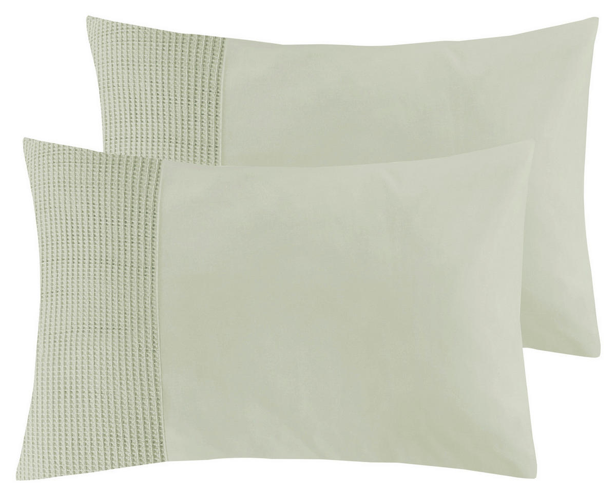 KISSENHÜLLEN-SET 40/80 cm  - Salbeigrün, Design, Textil (40/80cm) - Novel