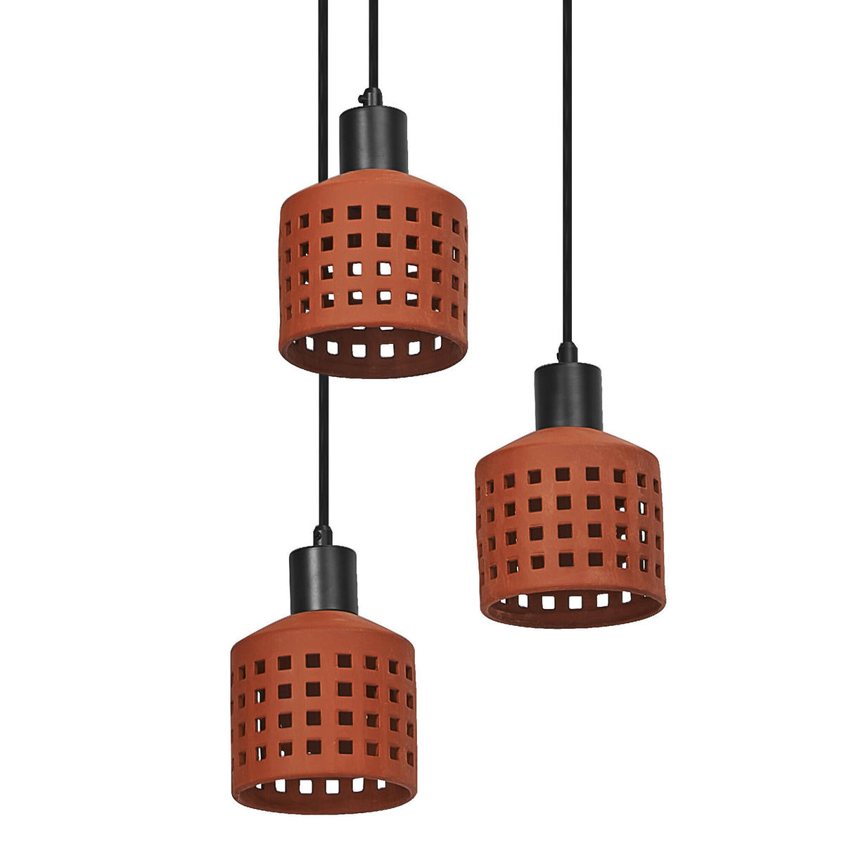 HÄNGELEUCHTE 32,5/150 cm   - Braun, Basics, Stein/Metall (32,5/150cm) - Lucide