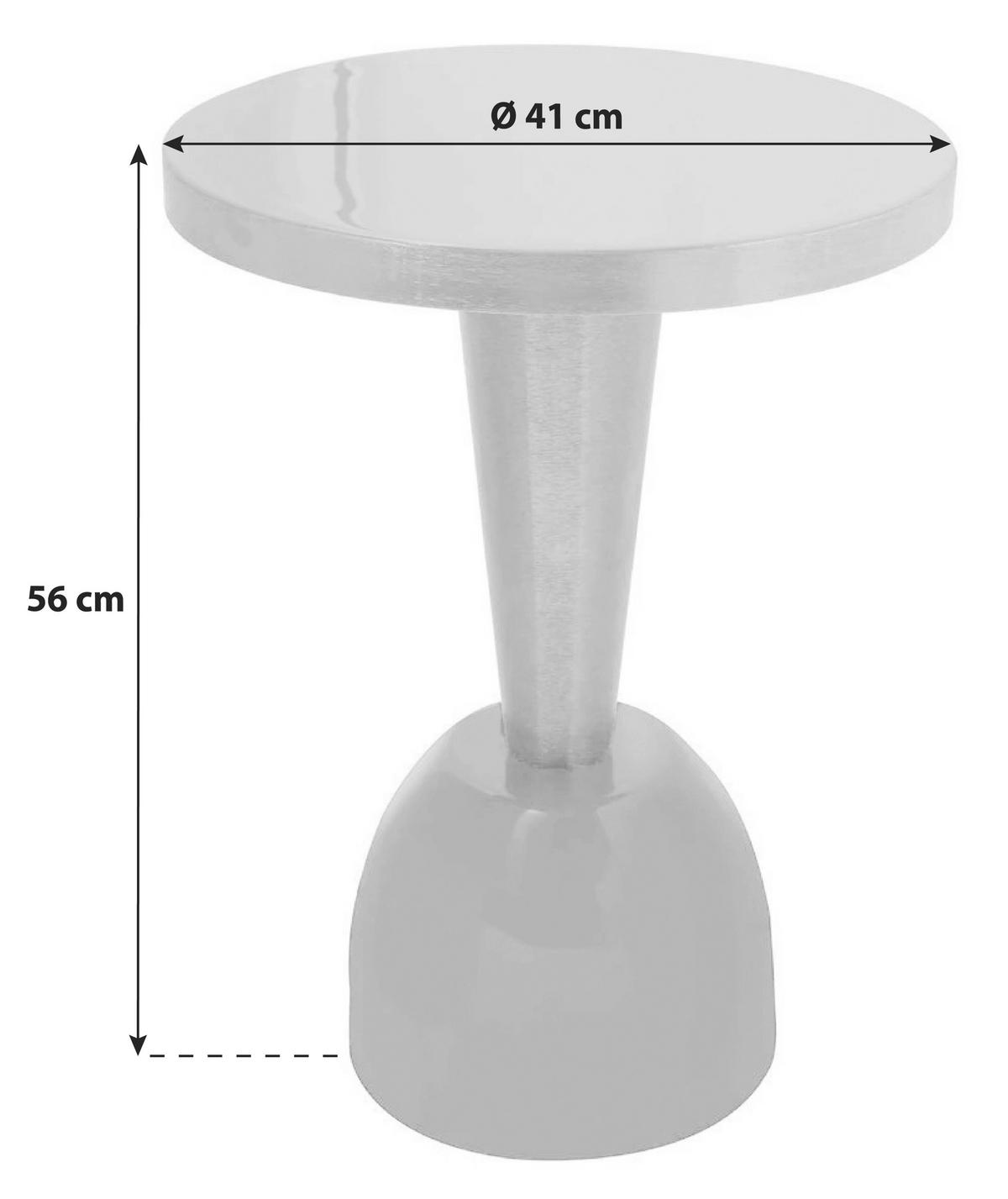 BEISTELLTISCH in Metall  - Pflaume/Altrosa, Trend, Metall (41/56cm) - Kayoom