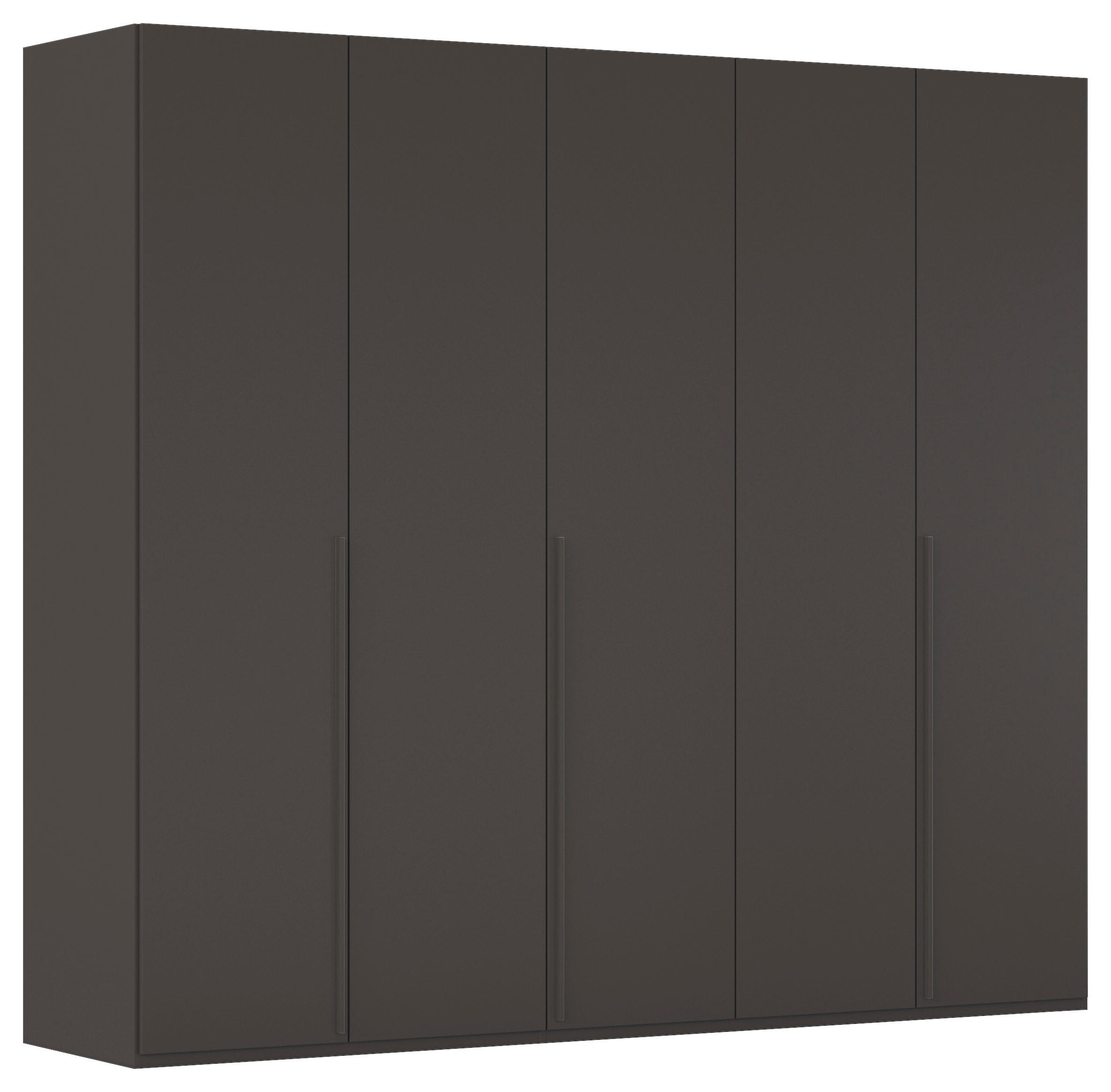 DREHTÜRENSCHRANK 251/223/60 cm 5-türig Graphitfarben  - Graphitfarben, Design, Holzwerkstoff/Metall (251/223/60cm) - home24