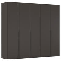 DREHTÜRENSCHRANK 251/223/60 cm 5-türig Graphitfarben  - Graphitfarben, Design, Holzwerkstoff/Metall (251/223/60cm) - home24