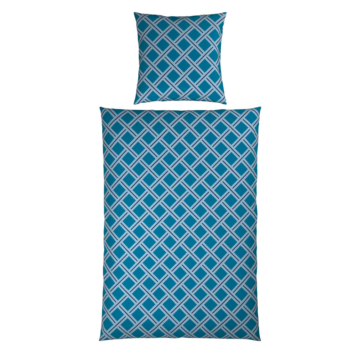 BETTWÄSCHE Satin 135/200 cm  - Türkis/Blau, Textil (135/200cm) - Novel