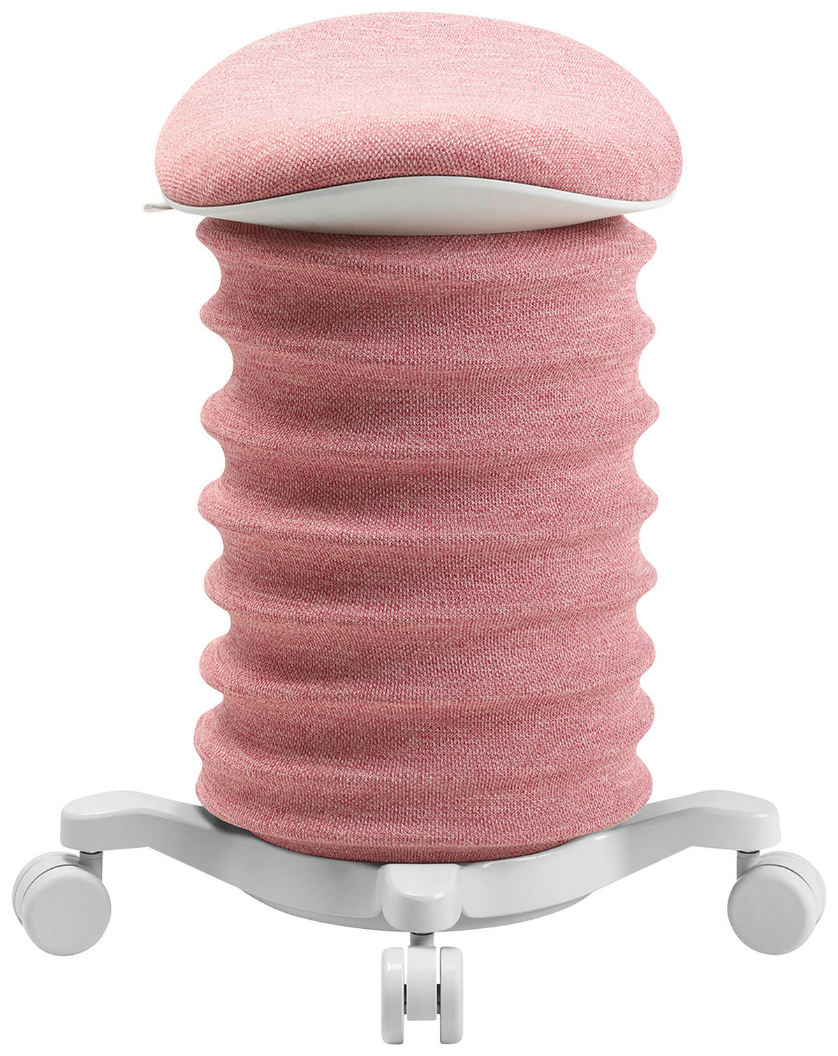 BÜROHOCKER Rosa, Weiß  - Rosa/Weiß, Design, Kunststoff/Textil (37,5/58-70/36cm) - Topstar