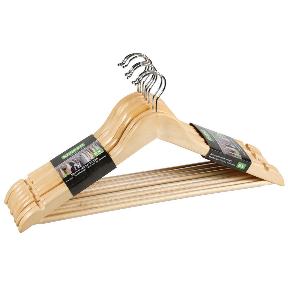 KLEIDERBÜGELSET Holz  - Hellbraun, Basics, Holz (44,5cm) - Kesper
