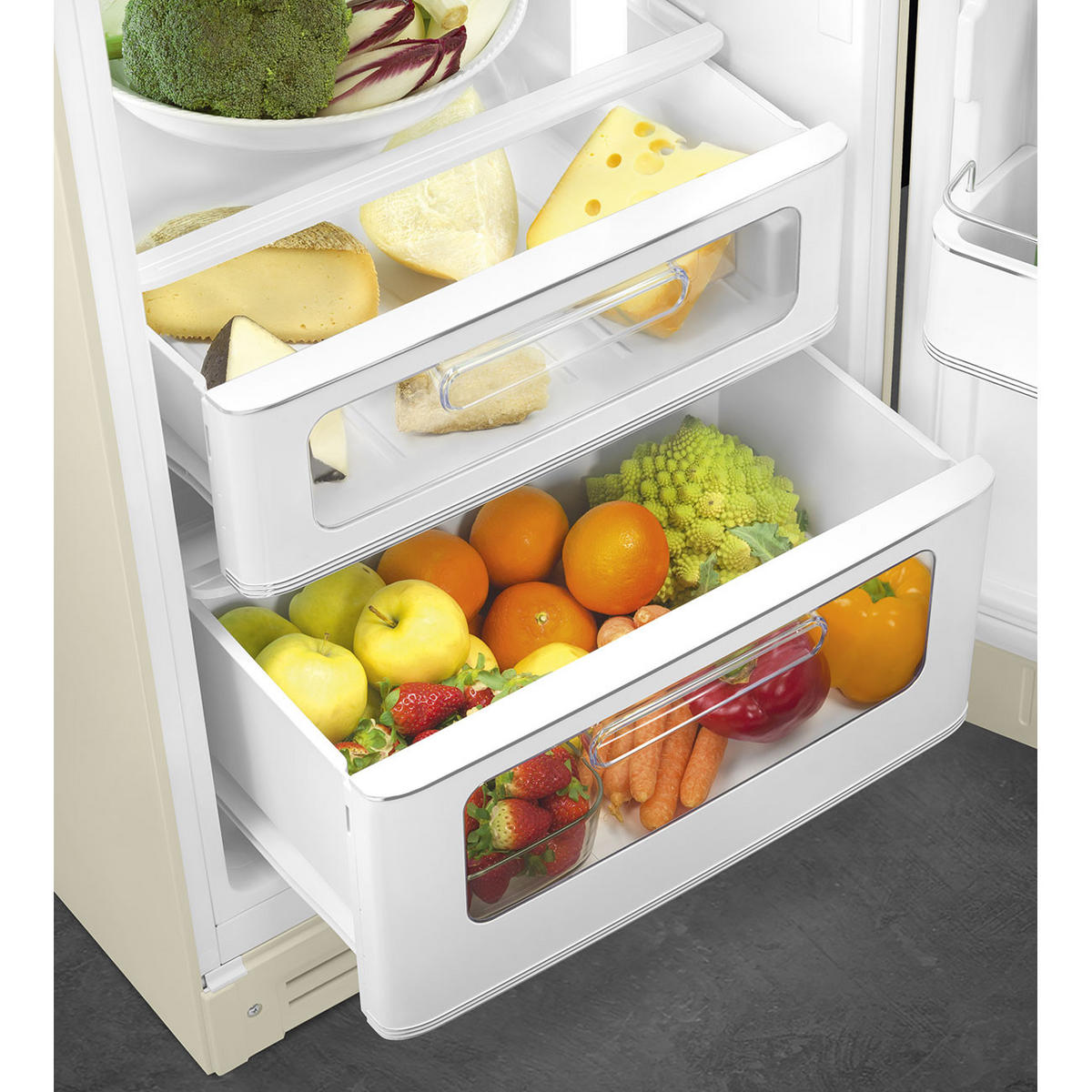 KÜHL-GEFRIER-KOMBINATION 60/172/72,8 cm FAB30RCR6  - Creme, Basics, Metall (60/172/72,8cm) - SMEG