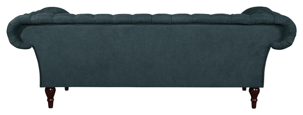 3-SITZER-SOFA Mikrofaser Dunkelgrau  - Dunkelgrau/Braun, Design, Holz/Textil (232/79/97cm) - Livetastic