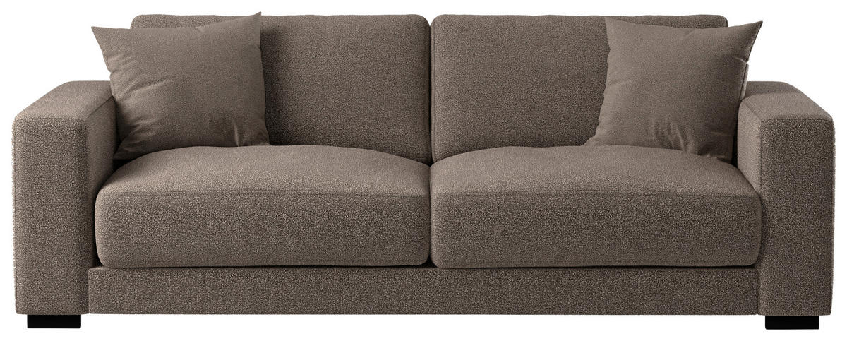 3-SITS SOFFA i flatväv grågrön  - grågrön/wengefärgad, Klassisk, metall/trä (224/85/108cm) - Hom`in