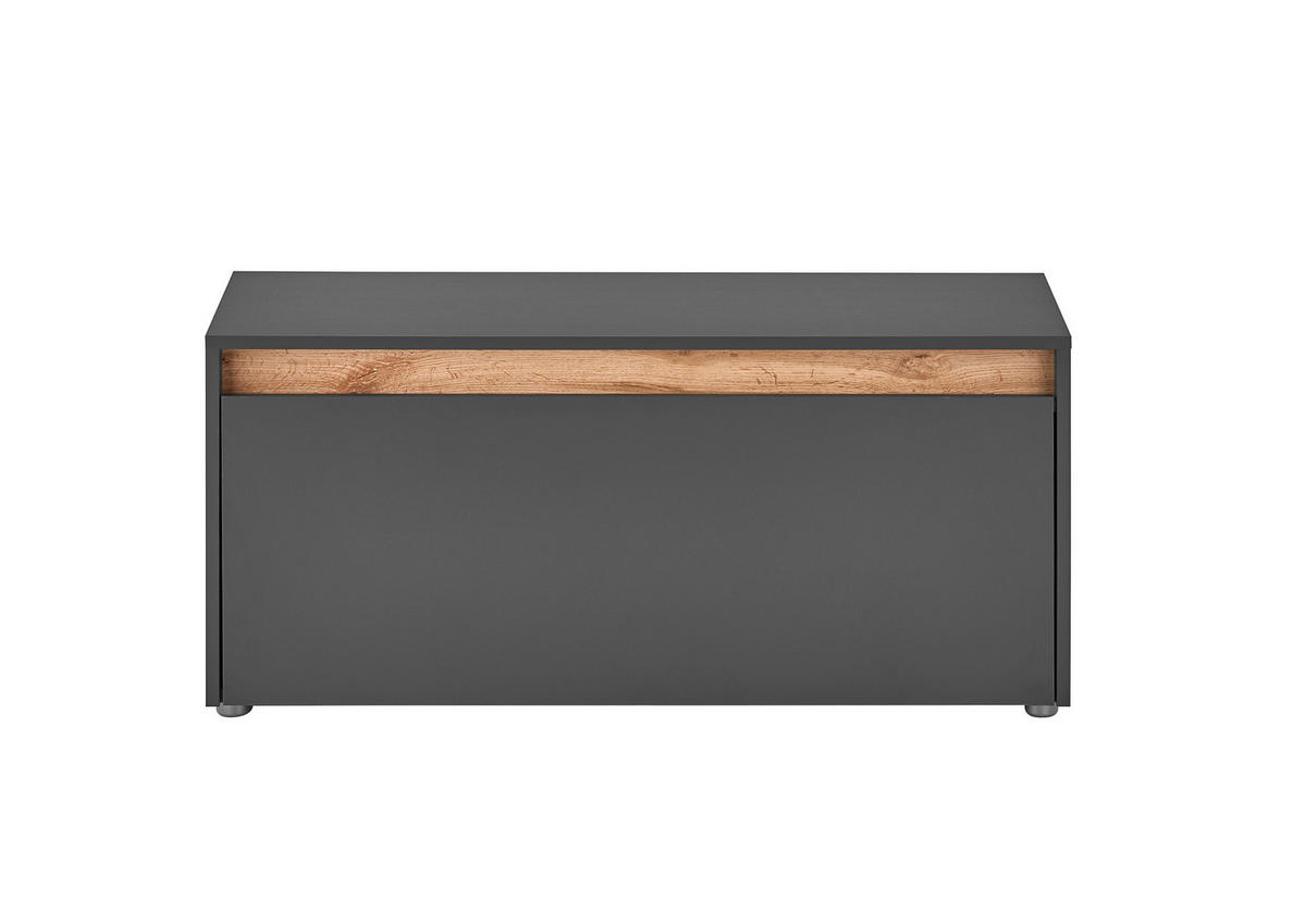 GARDEROBENBANK  in 100/45/40 cm  - Anthrazit/Eiche Wotan, Design, Kunststoff (100/45/40cm) - Modante