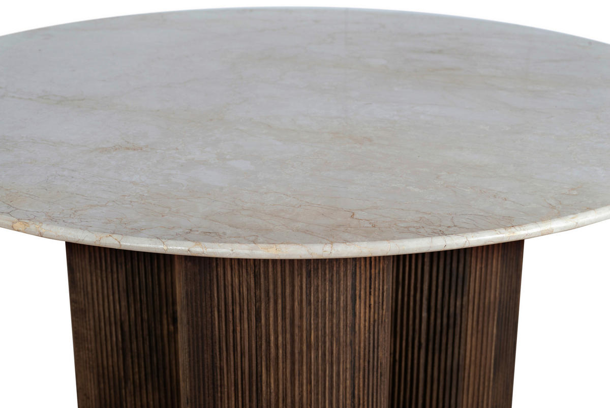 ESSTISCH in Holz, Stein  - Dunkelbraun/Braun, MODERN, Holz/Stein (130/76/130cm) - MID.YOU
