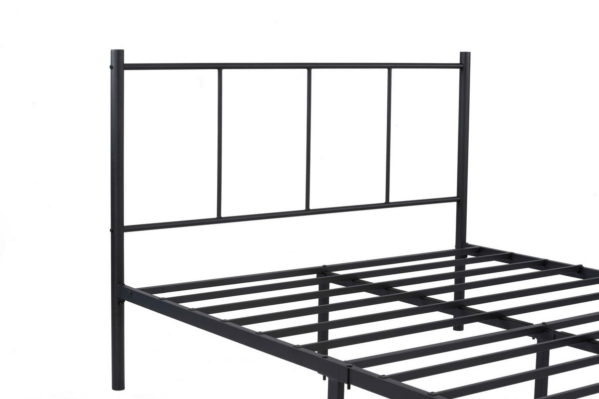 METALLBETT 140/200 cm  in Schwarz  - Schwarz, Basics, Metall (140/200cm) - Boxxx