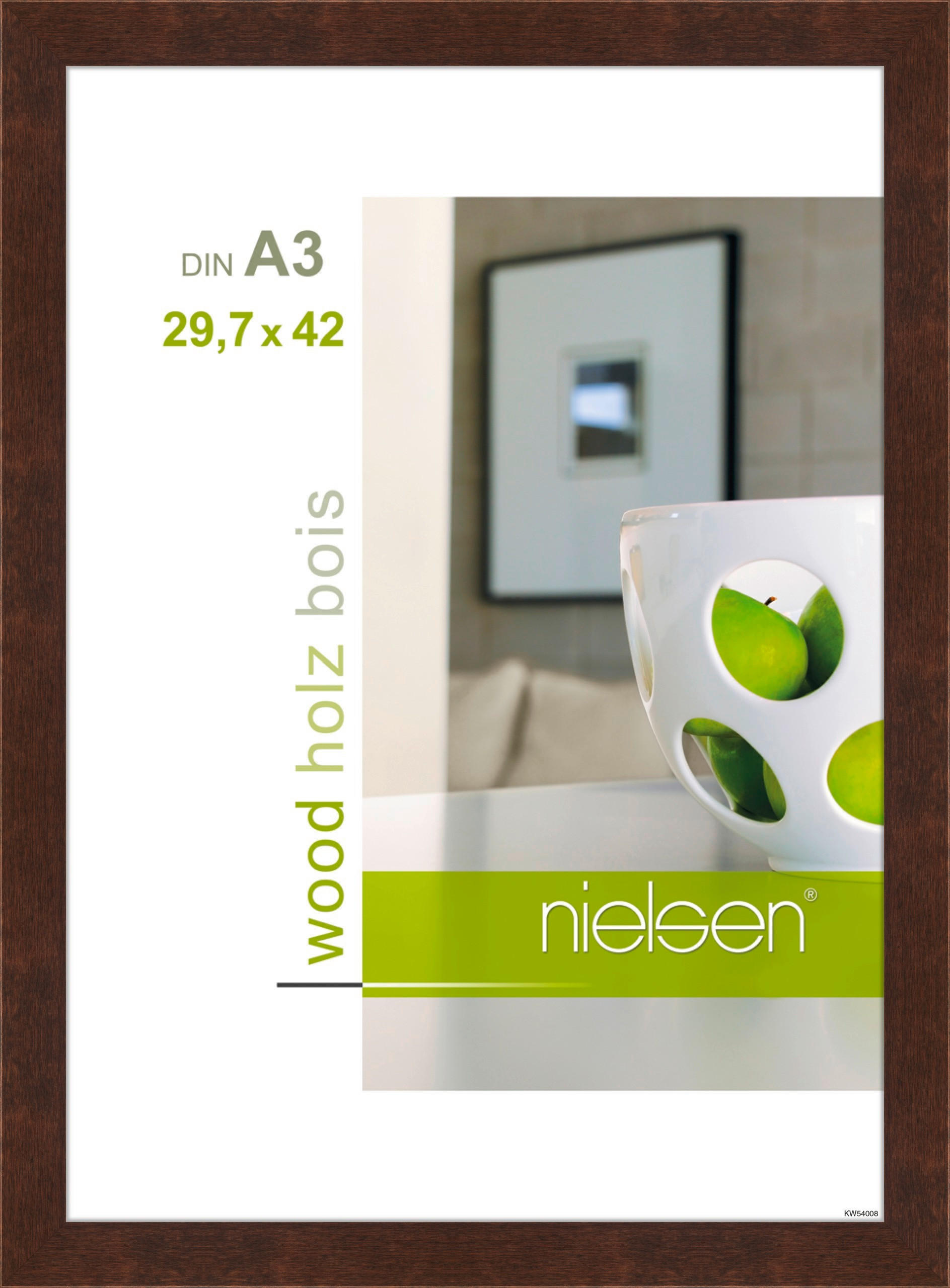 BILDERRAHMEN 34,5/46,8/2 cm  - Dunkelbraun, Basics, Holz (34,5/46,8/2cm)