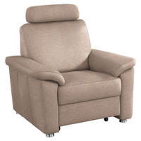 FERNSEHSESSEL Webstoff Sandfarben  - Sandfarben/Silberfarben, Konventionell, Textil/Metall (102/91/91-159cm) - Beldomo System