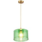 HÄNGELEUCHTE 25/125 cm  - Grün, Trend, Glas/Metall (25/125cm) - Novel