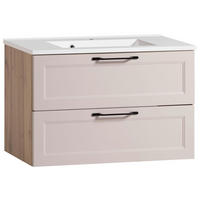 WASCHTISCHKOMBI 80 cm  - Kaschmir/Eiche Wotan, ROMANTIK / LANDHAUS, Holzwerkstoff/Stein (80cm) - Xora