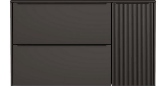 HÄNGESCHUHSCHRANK 137/80/23 cm - Anthrazit/Schwarz, Design, Glas/Holzwerkstoff (137/80/23cm) - Dieter Knoll