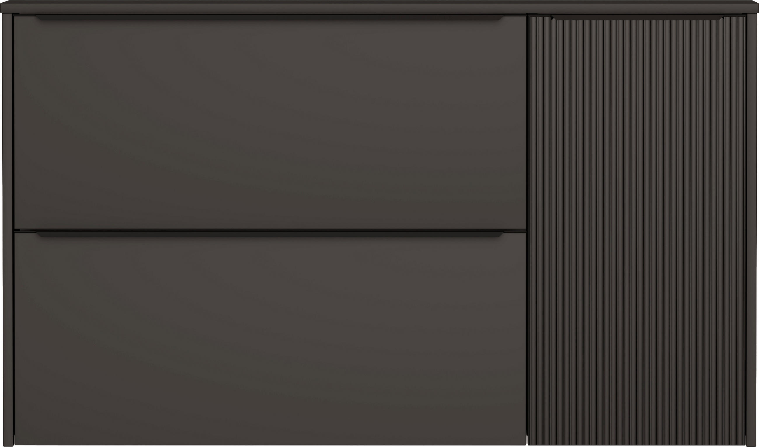 HÄNGESCHUHSCHRANK  in 137/80/23 cm  - Anthrazit/Schwarz, Design, Glas/Holzwerkstoff (137/80/23cm) - Dieter Knoll