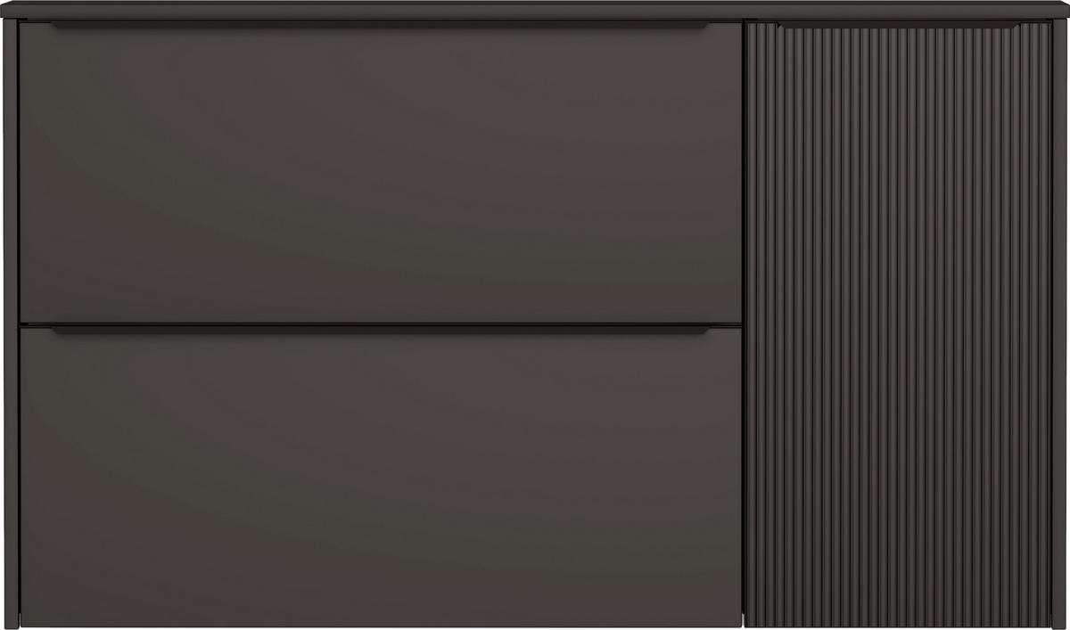 HÄNGESCHUHSCHRANK  in 137/80/23 cm  - Anthrazit/Schwarz, Design, Glas/Holzwerkstoff (137/80/23cm) - Dieter Knoll