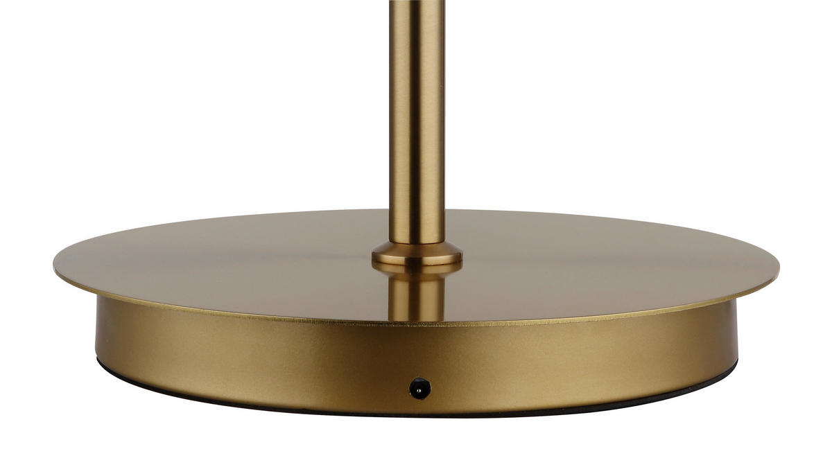 LED-STEHLEUCHTE 38/150 cm    - Goldfarben/Bernsteinfarben, Design, Glas/Kunststoff (38/150cm) - Globo