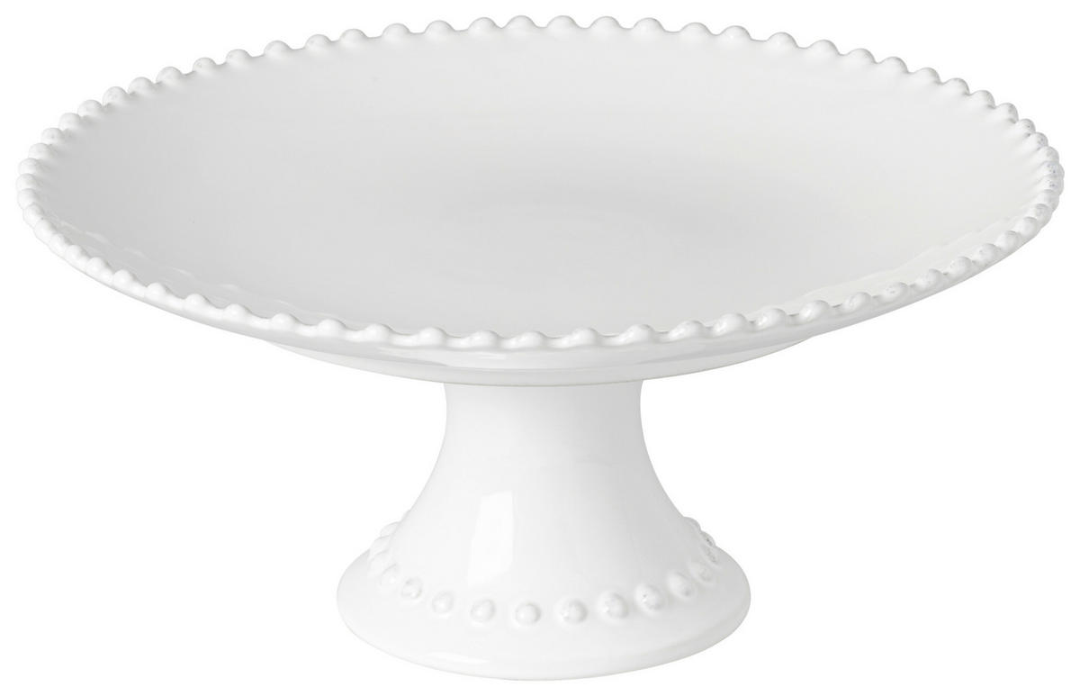 TORTENPLATTE - Weiß Hochglanz, Basics, Keramik (28,8/12,9/17,5cm) - Costa Nova