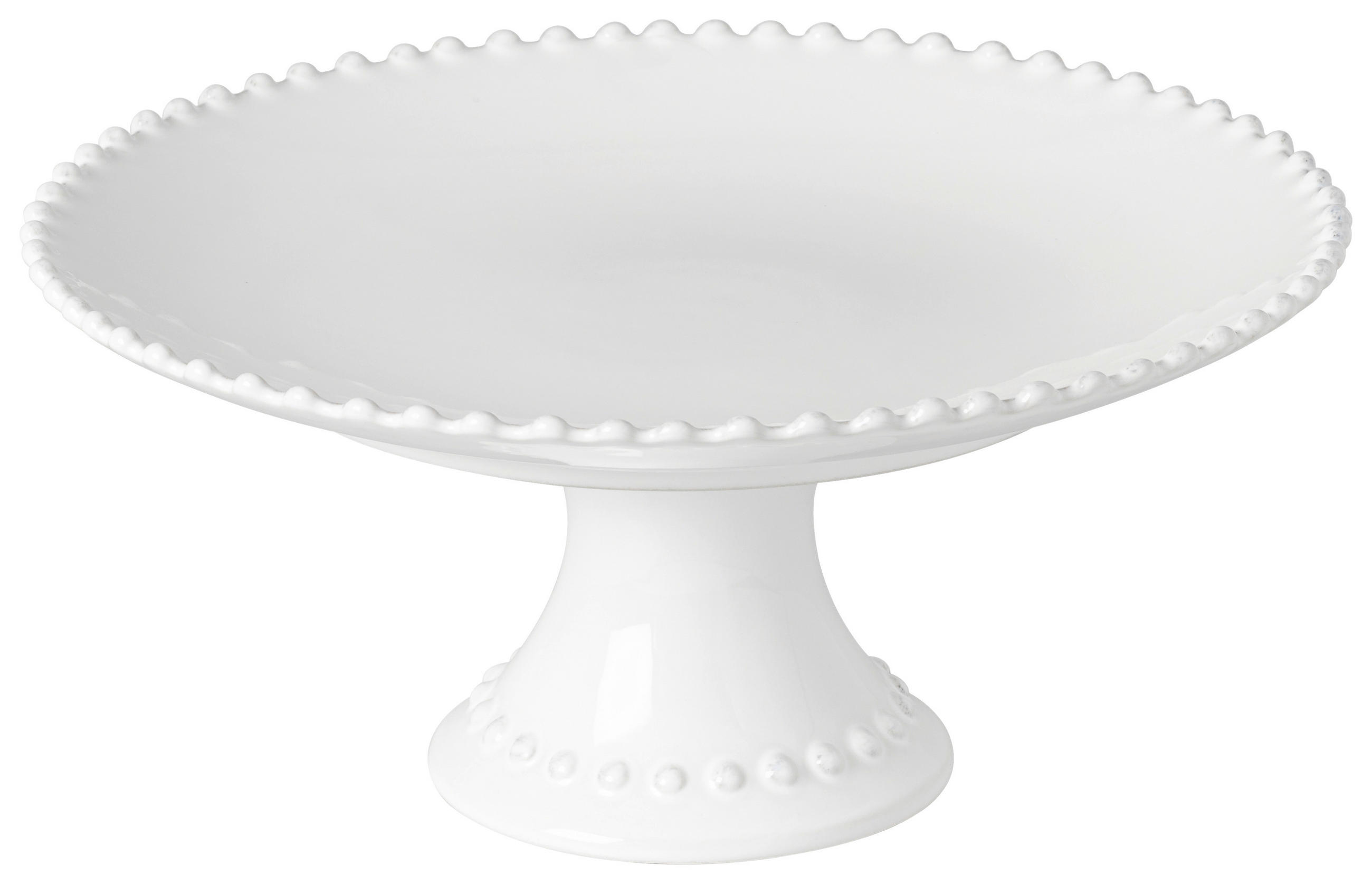 Costa Nova Tortenplatte Pearl Weiß Hochglanz 12.9 cm