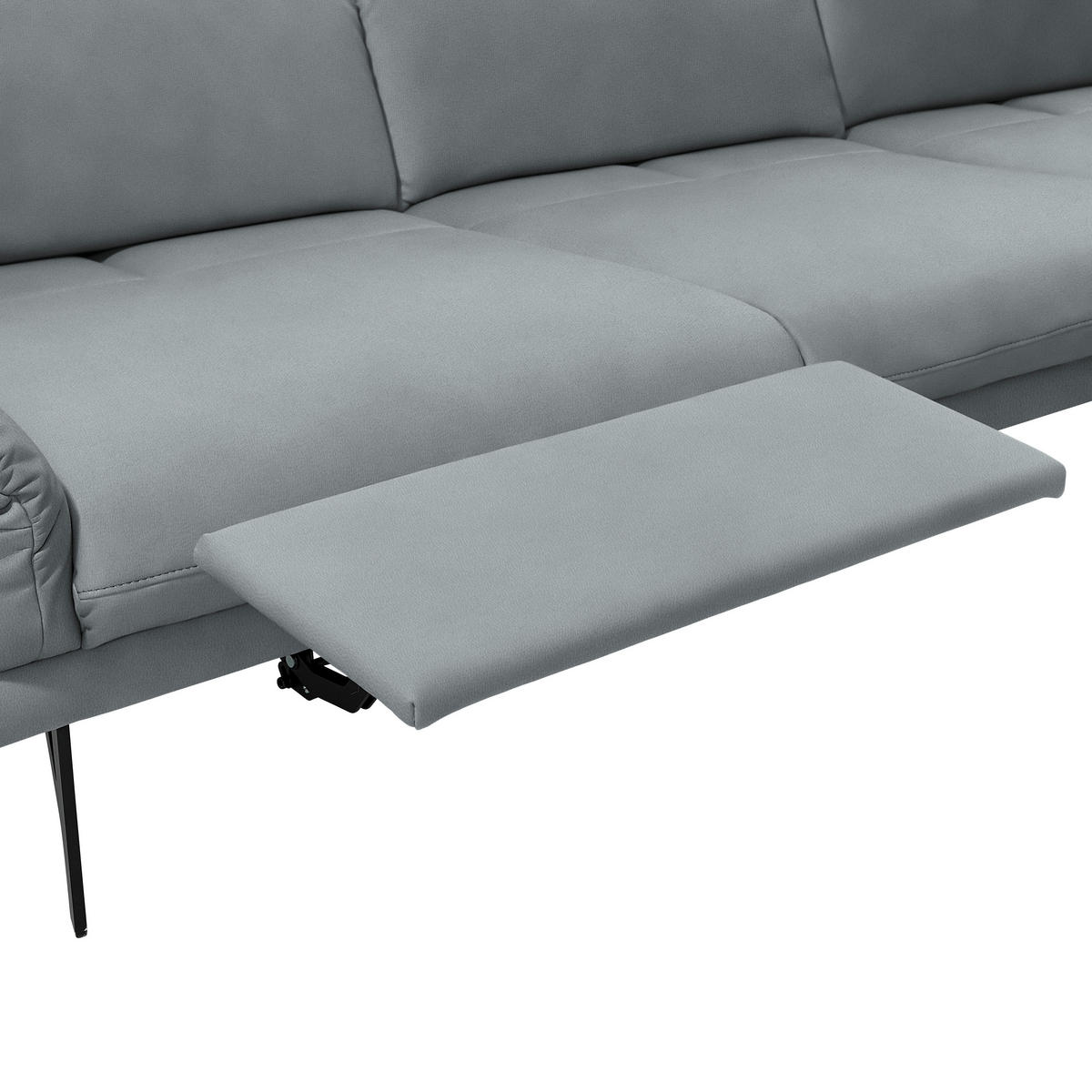 ECKSOFA in Echtleder Hellblau  - Anthrazit/Hellblau, Design, Leder/Metall (308/173cm) - Joop!