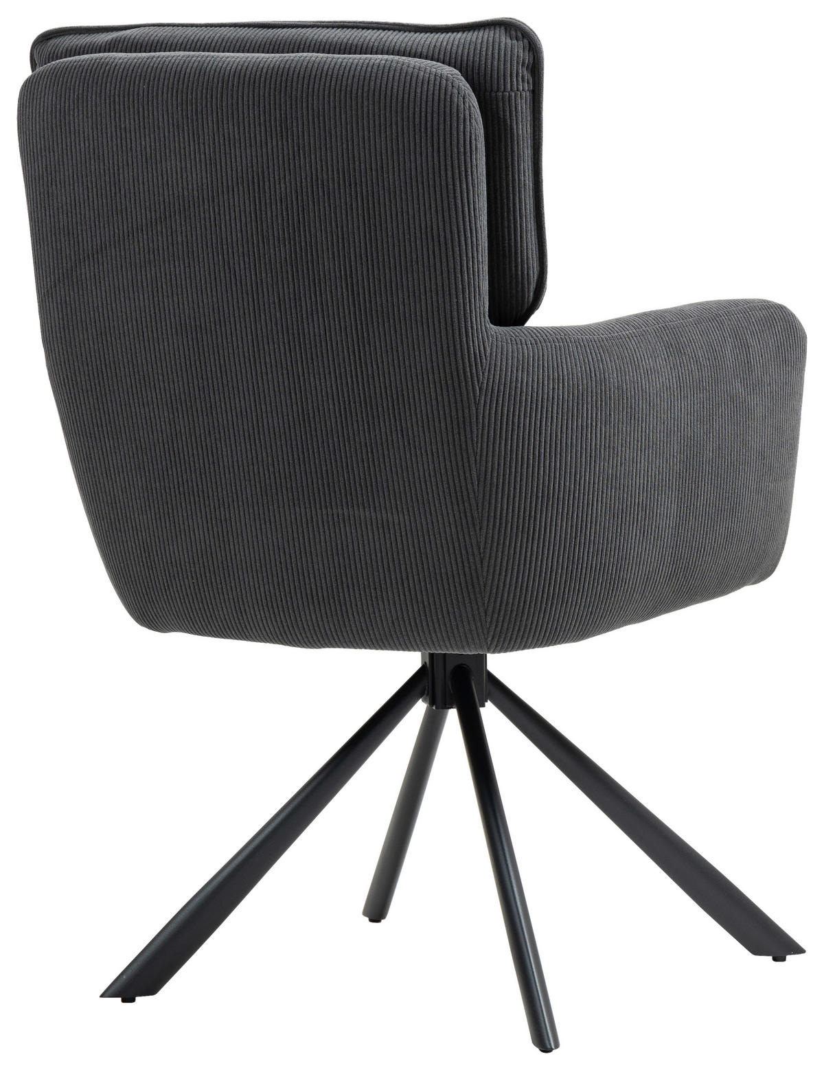 ARMLEHNSTUHL  in Cord  - Anthrazit/Schwarz, KONVENTIONELL, Textil/Metall (60/95/67cm) - MID.YOU