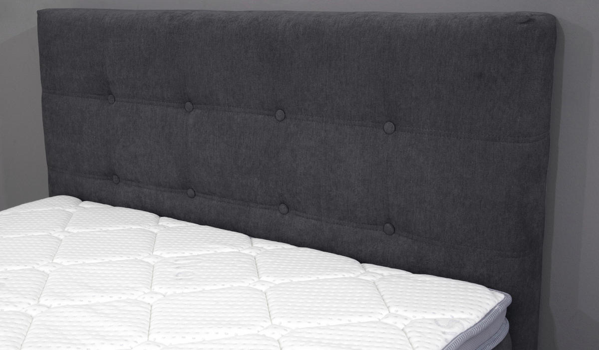 BOXBETT 100/200 cm  in Anthrazit  - Anthrazit/Schwarz, Konventionell, Kunststoff/Textil (100/200cm) - Carryhome