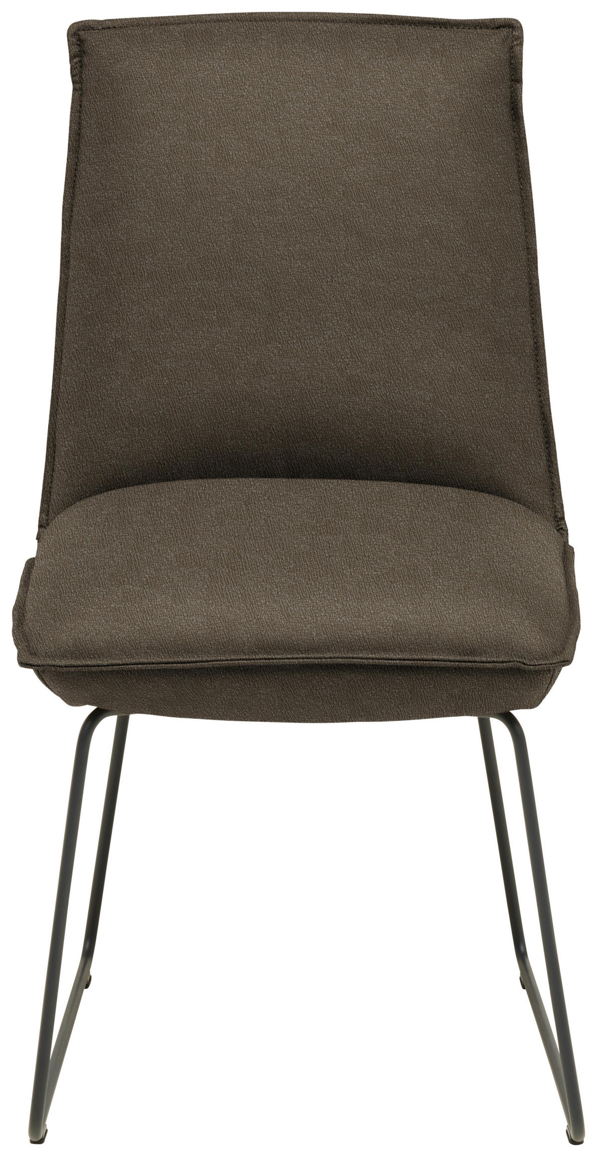 STUHL  Lederauswahl, Stoffauswahl, abwischbar  Echtleder  - Fango/Graphitfarben, Design, Leder/Metall (52/85/66cm) - Cassando