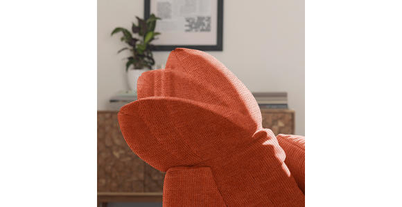 ECKSOFA in Mikrofaser Orange  - Chromfarben/Orange, Design, Textil/Metall (265/180cm) - Carryhome