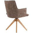 ARMLEHNSTUHL  in Eisen Chenille  - Taupe/Eichefarben, Design, Holz/Textil (59,5/88,5/63cm) - Novel