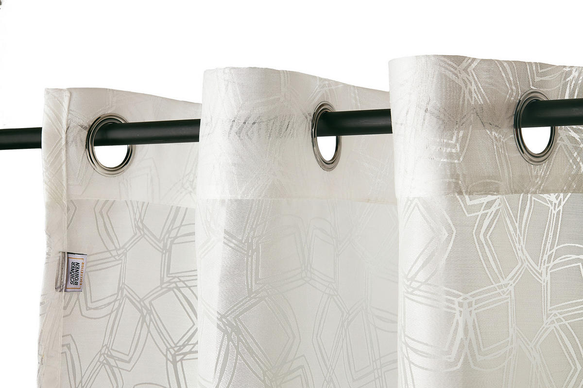 ZÁVĚS S OČKY, průhledné, 140/250 cm - Design, textil (140/250cm) - Schöner Wohnen