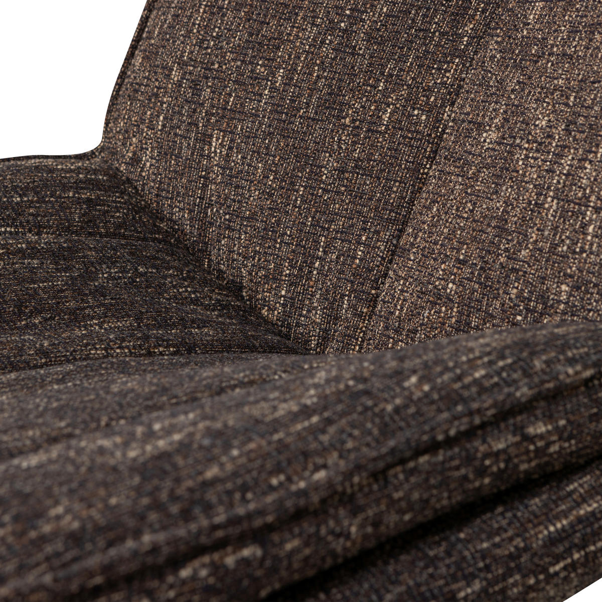 SESSEL in Webstoff Braun  - Schwarz/Braun, Design, Textil/Metall (75/88/94cm) - Livetastic