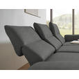 ECKSOFA  in Flachgewebe Dunkelgrau  255-365/175-224 cm  - Dunkelgrau/Schwarz, Design, Textil/Metall (255-365/175-224cm) - Dieter Knoll
