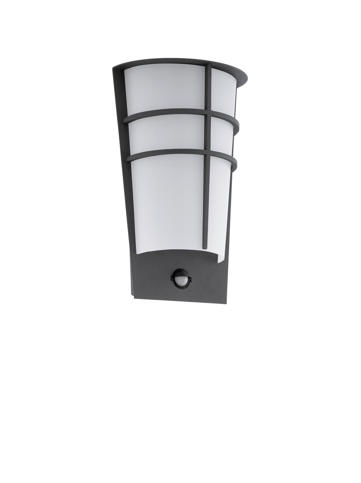 VÄGGLAMPA FÖR UTOMHUS - vit/antracit, Klassisk, metall/plast (30/19/12,5cm) - Eglo
