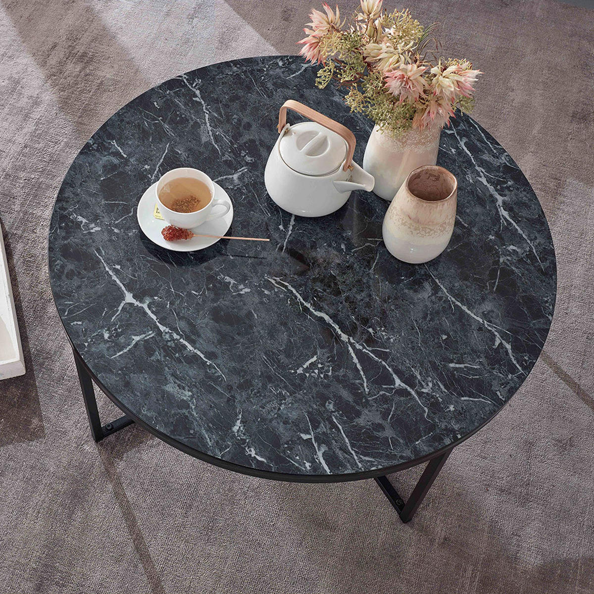 COUCHTISCH in Holzwerkstoff  - Schwarz, Konventionell, Holzwerkstoff/Metall (80/36cm) - MID.YOU