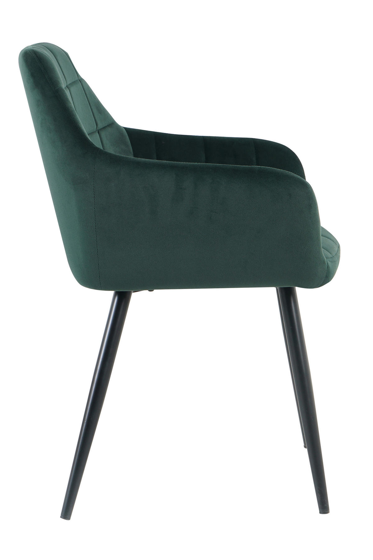 STOL MED ARMSTÖD SET 2 styck sammet  - grön/svart, Design, metall/textil (59/83/62cm) - Livetastic