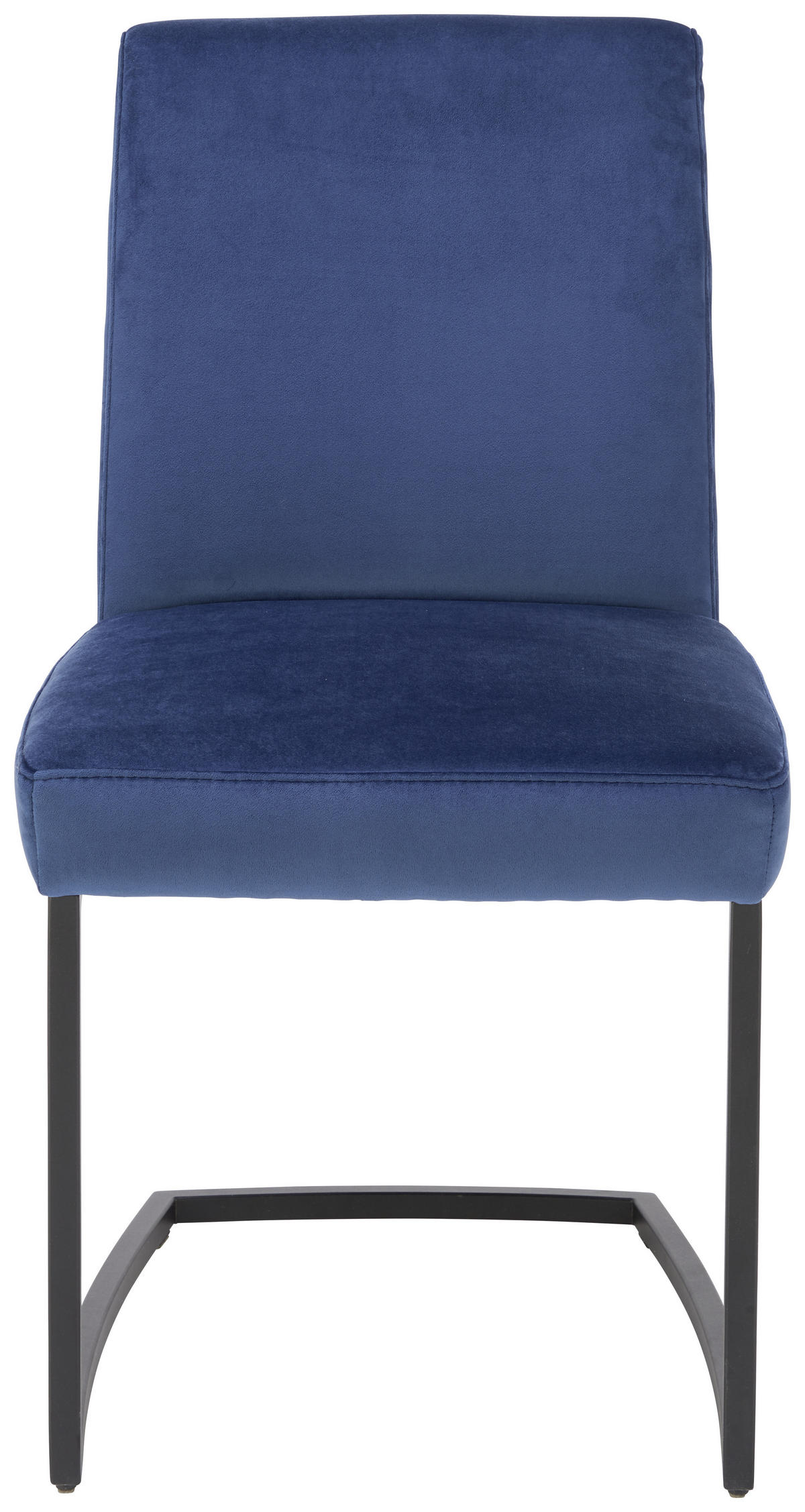 SCHWINGSTUHL  in Velours  - Blau/Schwarz, Design, Textil/Metall (46/88/61cm) - Joop!