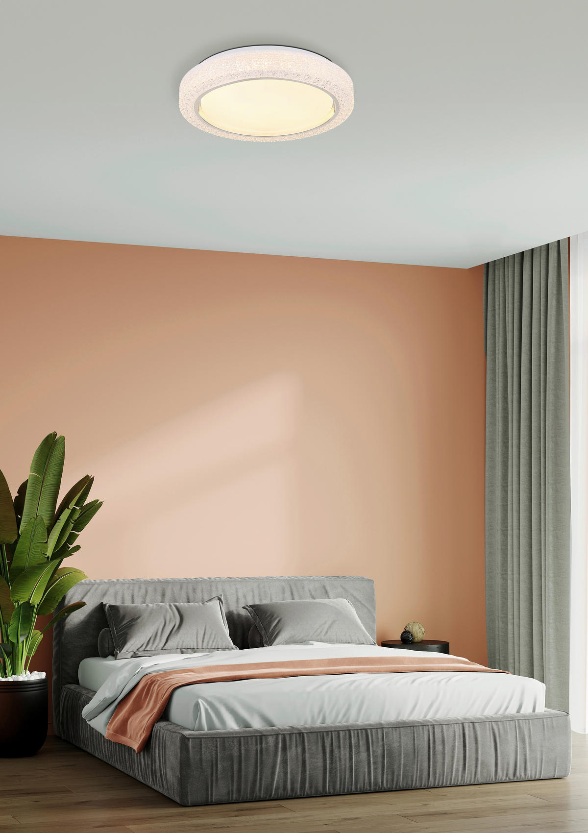 STROPNÍ LED SVÍTIDLO, 40/8 cm  - čiré/opál, Konvenční, kov/plast (40/8cm) - Globo
