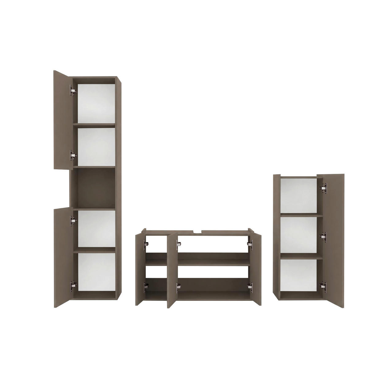 WASCHBECKENUNTERSCHRANK 98/62/35 cm  - Schwarz/Cappuccino, Trend, Holzwerkstoff/Kunststoff (98/62/35cm) - MID.YOU